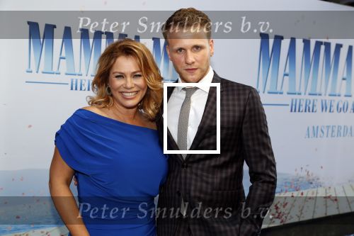 Amsterdam 17 juli 2018
Premiere Mamma mia in Tuschinski.  Antje Monteiro en Josh Dylan