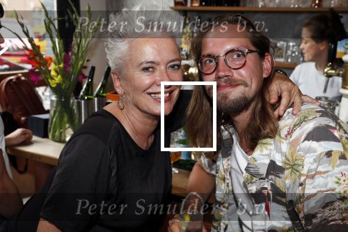 Amsterdam 13 juli 2018
Opening cafe Mimi van actrice Linde van den Heuvel en â€¦. Doris Baten met een kennis
