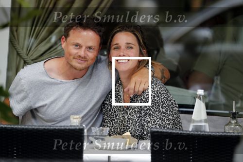Amsterdam 18 juli 2018
Ellen Hoog met haar man Kelvin de Lang op terras.