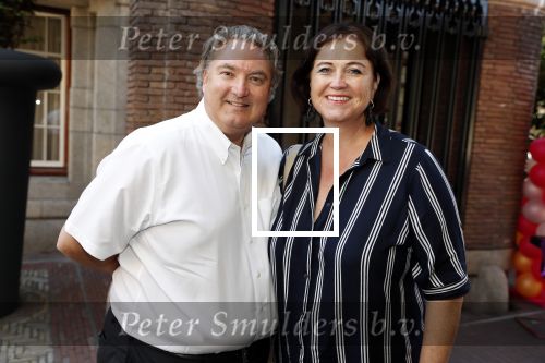 Amsterdam 15 juli 2018
Frits Huffnagel feestje voor zijn 50e verjaardag bij hotel the Grand. Erwin v Lambaart met vrouw