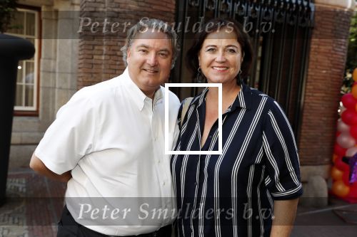 Amsterdam 15 juli 2018
Frits Huffnagel feestje voor zijn 50e verjaardag bij hotel the Grand. Erwin v Lambaart met vrouw
