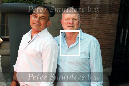 Amsterdam 15 juli 2018
Frits Huffnagel feestje voor zijn 50e verjaardag bij hotel the Grand. Evert Santegoeds met Robert Halewijn