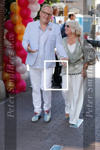 Amsterdam 15 juli 2018
Frits Huffnagel feestje voor zijn 50e verjaardag bij hotel the Grand. Frits met Willeke Alberti