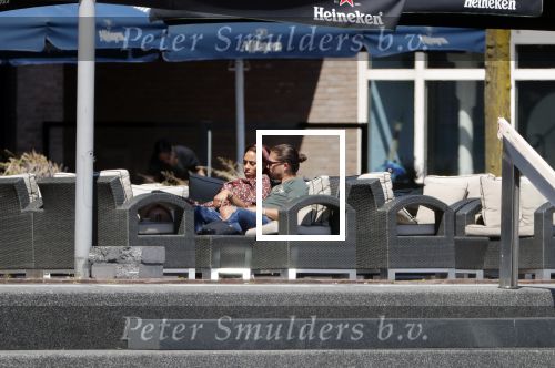 Almere 3 juli 2018
Glennis Grace met haar nieuwe vriend Levy Simon op terras.