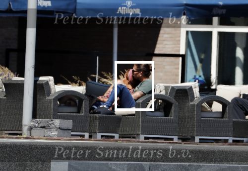 Almere 3 juli 2018
Glennis Grace met haar nieuwe vriend Levy Simon op terras.