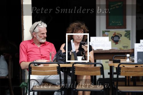 Amsterdam 11 juli 2018
Henriette Tol met haar man en hond op terras.