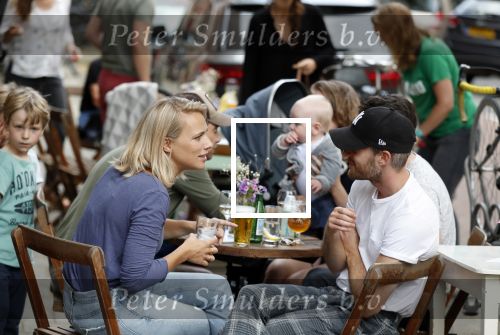 Amsterdam 13 juli 2018
Opening cafe Mimi van actrice Linde van den Heuvel en â€¦.. Hajo Bruins en Jennifer Hoffman