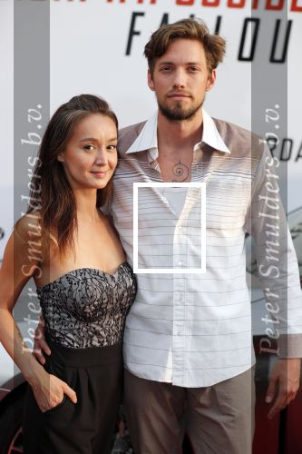 Amsterdam 30 juli 2018
Premiere Mission Impossible in Pathe Arena. Jennifer de Jong met vriend en tatoo