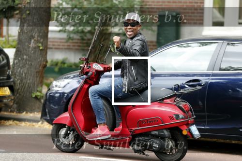 Amsterdam 9 juli 2018
Johnny Kelvin op zijn scooter