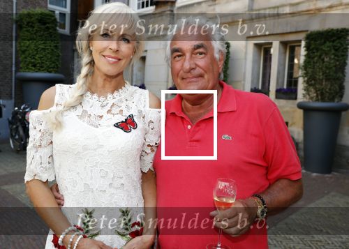 Amsterdam 15 juli 2018
Frits Huffnagel feestje voor zijn 50e verjaardag bij hotel the Grand. Marga Bult met partner Ludo Voeten
