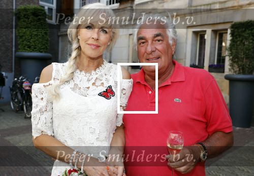 Amsterdam 15 juli 2018
Frits Huffnagel feestje voor zijn 50e verjaardag bij hotel the Grand. Marga Bult met partner Ludo Voeten