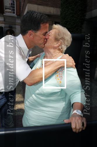 Amsterdam 15 juli 2018
Frits Huffnagel feestje voor zijn 50e verjaardag bij hotel the Grand. Erica Terpstra en Mark Rutte