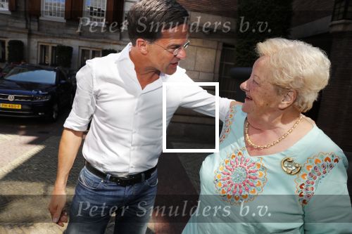 Amsterdam 15 juli 2018
Frits Huffnagel feestje voor zijn 50e verjaardag bij hotel the Grand. Erica Terpstra en Mark Rutte