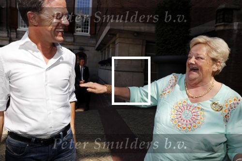 Amsterdam 15 juli 2018
Frits Huffnagel feestje voor zijn 50e verjaardag bij hotel the Grand. Erica Terpstra en Mark Rutte