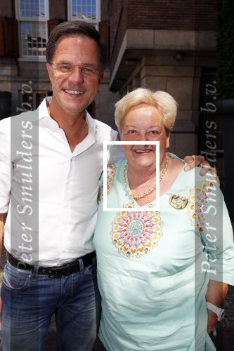 Amsterdam 15 juli 2018
Frits Huffnagel feestje voor zijn 50e verjaardag bij hotel the Grand. Erica Terpstra en Mark Rutte