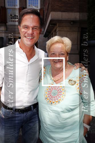 Amsterdam 15 juli 2018
Frits Huffnagel feestje voor zijn 50e verjaardag bij hotel the Grand. Erica Terpstra en Mark Rutte