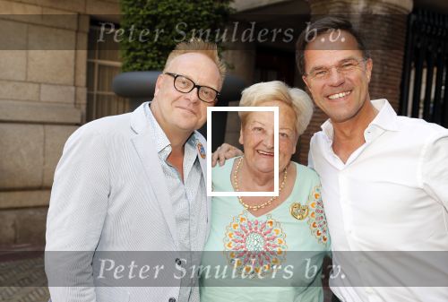Amsterdam 15 juli 2018
Frits Huffnagel feestje voor zijn 50e verjaardag bij hotel the Grand. Erica Terpstra en Mark Rutte