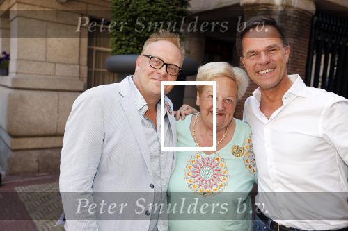Amsterdam 15 juli 2018
Frits Huffnagel feestje voor zijn 50e verjaardag bij hotel the Grand. Erica Terpstra en Mark Rutte