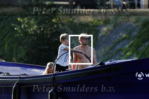 Amsterdam 23 juli 2018
Prins Bernhard jr aan het varen met zijn waterdream en 2 kinderen van hem.