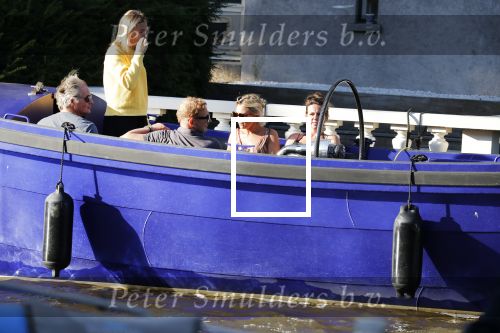 Amsterdam 29 juni 2018
Prins Bernhard jr en zijn  vrouw Prinses Annette borrelen met vrienden op hun boot (waterdream is het merk van de boot). De boot ligt achter hun huis.
