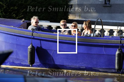 Amsterdam 29 juni 2018
Prins Bernhard jr en zijn  vrouw Prinses Annette borrelen met vrienden op hun boot (waterdream is het merk van de boot). De boot ligt achter hun huis.