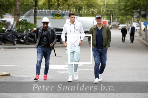 Amsterdam 9 juli 2018
Ruud Gullit met zijn zoon Maxim en Dj Johnny Kelvin.