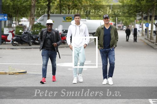 Amsterdam 9 juli 2018
Ruud Gullit met zijn zoon Maxim en Dj Johnny Kelvin.