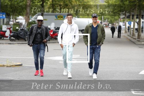Amsterdam 9 juli 2018
Ruud Gullit met zijn zoon Maxim en Dj Johnny Kelvin.