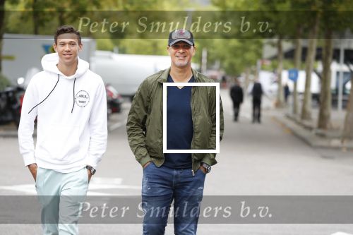 Amsterdam 9 juli 2018
Ruud Gullit met zijn zoon Maxim en Dj Johnny Kelvin.