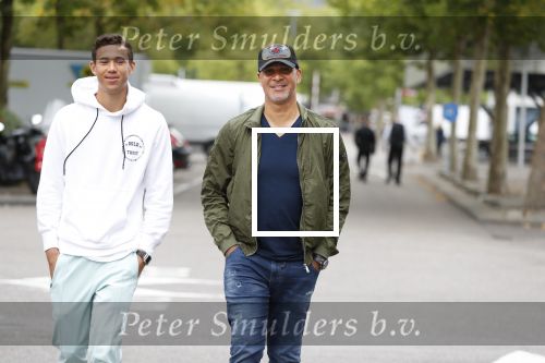 Amsterdam 9 juli 2018
Ruud Gullit met zijn zoon Maxim en Dj Johnny Kelvin.