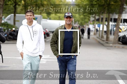 Amsterdam 9 juli 2018
Ruud Gullit met zijn zoon Maxim en Dj Johnny Kelvin.