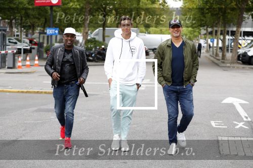 Amsterdam 9 juli 2018
Ruud Gullit met zijn zoon Maxim en Dj Johnny Kelvin.