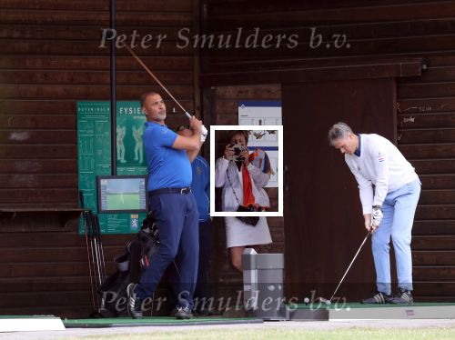 Tilburg, 2 Juni 2018 GC Prise d\'EauLegends Golf Trophy
Marco v Basten en Ruud Gullit op de driving Range