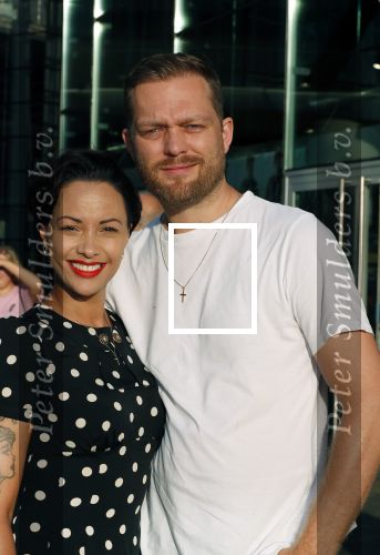 Amsterdam 30 juli 2018
Premiere Mission Impossible in Pathe Arena. Sonja Silva met man Pyke Pos