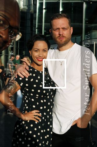 Amsterdam 30 juli 2018
Premiere Mission Impossible in Pathe Arena. Sonja Silva met man Pyke Pos