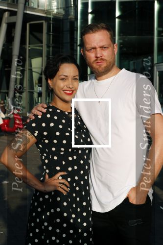 Amsterdam 30 juli 2018
Premiere Mission Impossible in Pathe Arena. Sonja Silva met man Pyke Pos