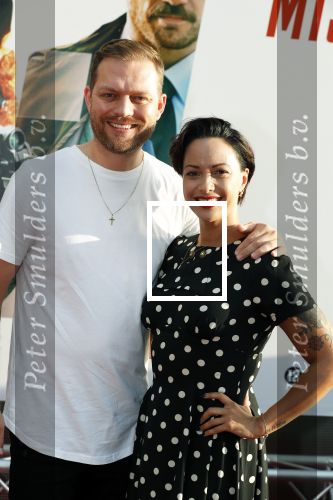Amsterdam 30 juli 2018
Premiere Mission Impossible in Pathe Arena. Sonja Silva met man Pyke Pos