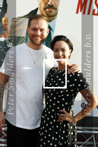 Amsterdam 30 juli 2018
Premiere Mission Impossible in Pathe Arena. Sonja Silva met man Pyke Pos