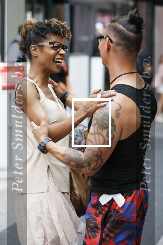 Amsterdam 12 juli 2018
Sylvana Simons loopt met collega door de stopera.