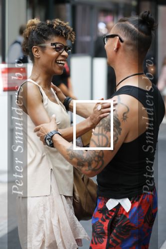 Amsterdam 12 juli 2018
Sylvana Simons loopt met collega door de stopera.