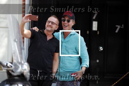 Amsterdam 30 juli 2019
Frank en Rogier ( Paleis voor een prikkie) met hun honden op de cornelis schuytstraat.