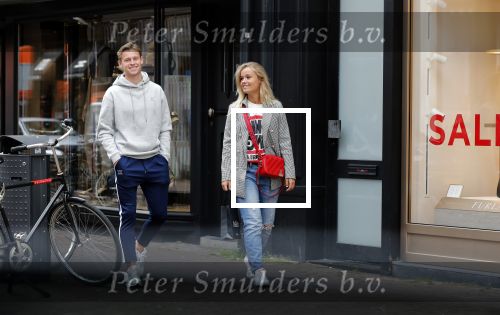 Amsterdam 3 juli 2019
Frenkie de Jong met zijn vriendin Mikky Kiemeney op de PC Hooftstraat. Frenkie draagt kleding van het merk van zijn vriendin.