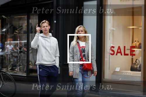 Amsterdam 3 juli 2019
Frenkie de Jong met zijn vriendin Mikky Kiemeney op de PC Hooftstraat. Frenkie draagt kleding van het merk van zijn vriendin.