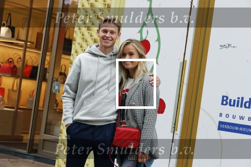 Amsterdam 3 juli 2019
Frenkie de Jong met zijn vriendin Mikky Kiemeney op de PC Hooftstraat. Frenkie draagt kleding van het merk van zijn vriendin.