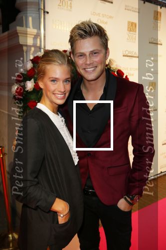Amsterdam 29 september 2014
Beau monde awards in het Amstel hotel. 
Tim Douwsma met vriendin