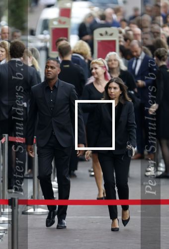 Amsterdam 22 juli 2021
Herdenkingsdienst van Peter R de Vries in Carre . Patrick Kluivert met zijn vrouw Rossana