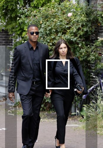 Amsterdam 22 juli 2021
Herdenkingsdienst van Peter R de Vries in Carre . Patrick Kluivert met zijn vrouw Rossana