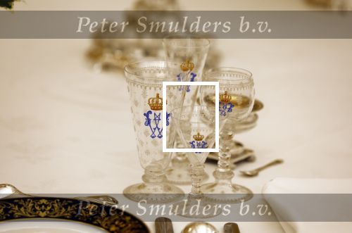 Den Haag 21 juli 2022
Binnenkijken bij paleis Noordeinde en de koninklijke stallen.
Borden en servies met logo Koning Willem Alexander