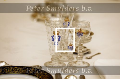 Den Haag 21 juli 2022
Binnenkijken bij paleis Noordeinde en de koninklijke stallen.
Borden en servies met logo Koning Willem Alexander