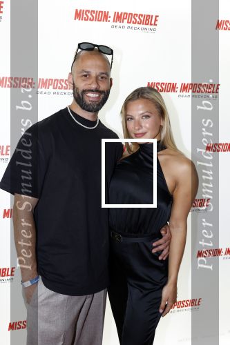 Amsterdam 10 juli 2023
Premiere Mission Impossible in Pathe Arena . Amber Delil met partner